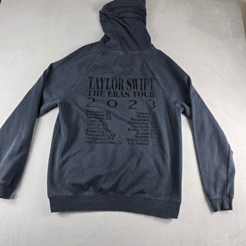 Taylor Swift The Eras Tour 2023 Merch Gray Hoodie Sweatshirt Women Large - Picture 6 of 8